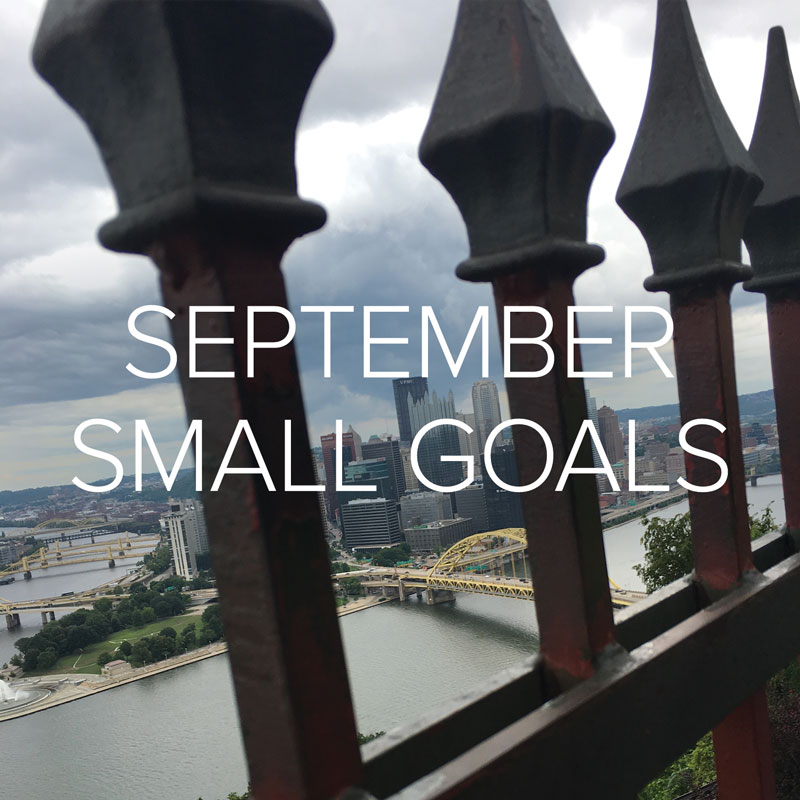 September 2016 Small Goals